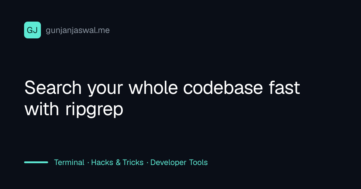 Search your whole codebase fast with ripgrep